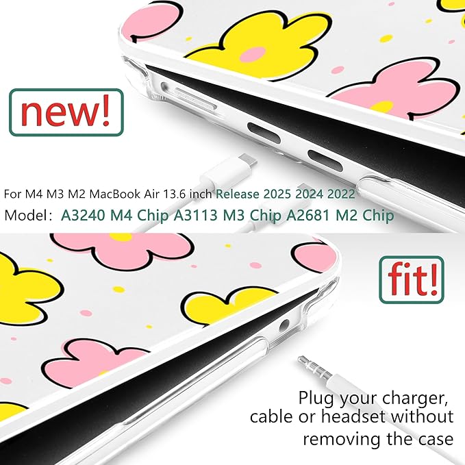 TWOLSKOO Compatible with M4 MacBook Air 13.6 inch Case 2025-2022 Release M4 - Image 2