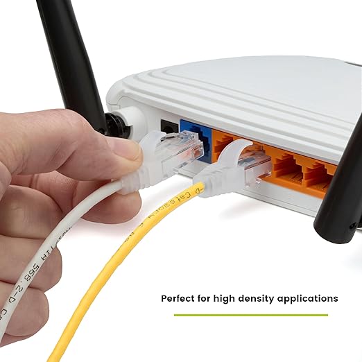 TRUECABLE Cat6 Component Rated Patch Cable, Unshielded (U/UTP), 1ft, Yellow, 28AWG Solid Copper, Snagless 10G High-Speed Ethernet Cable, PoE++ 4PPoE 100W, UL Listed, RoHS-3, 1 Pack