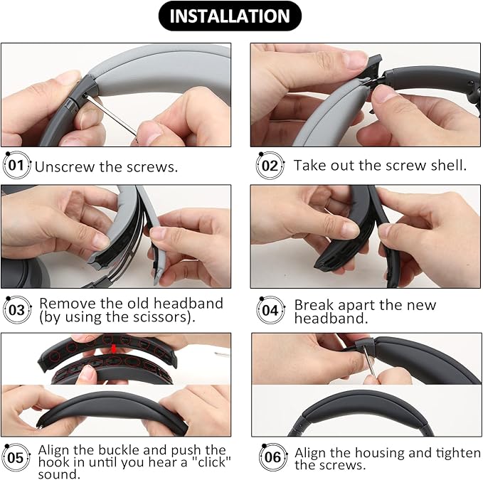 Replacement Headband Padding for Bose QuietComfort 45 QC35 QC35 II Headphones - Image 6