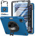 Case for iPad Pro 11 Inch 2022/2021/ 2020/2018: Cover for iPad 11 Inch 4th/ 3rd/ 2nd/ 1st Generation with Screen Protector- Stand- Handle- Shoulder Strap- Pencil Holder Blue