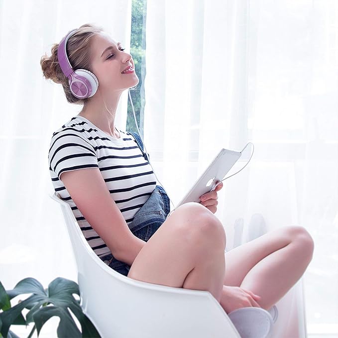 AILIHEN MS300 Purple Girl Headphones Wired - Image 3