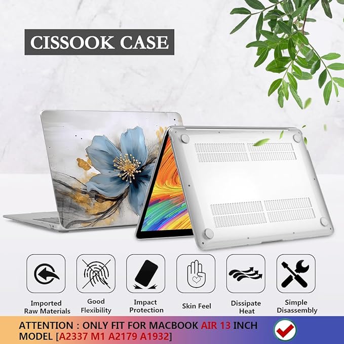 CISSOOK Compatible with MacBook Air 13 inch Case M1 2021-2018 Release Model - Image 6
