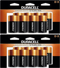 Duracell - CopperTop D Alkaline Batteries with recloseable Package - Long Lasting, All-Purpose D Battery for Household and Business - 8 Count (Pack of 2)