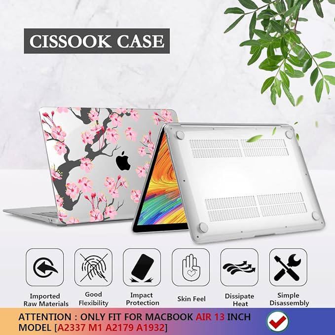 CISSOOK Hard Shell Case for MacBook Air 13 Inch A2337 M1 A1932 A2179 2021 2020 - Image 6