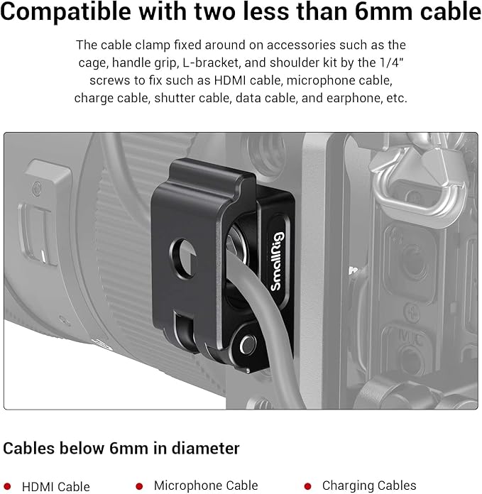 SmallRig Universal Spring Cable Clamp(2 pcs) MD2418
