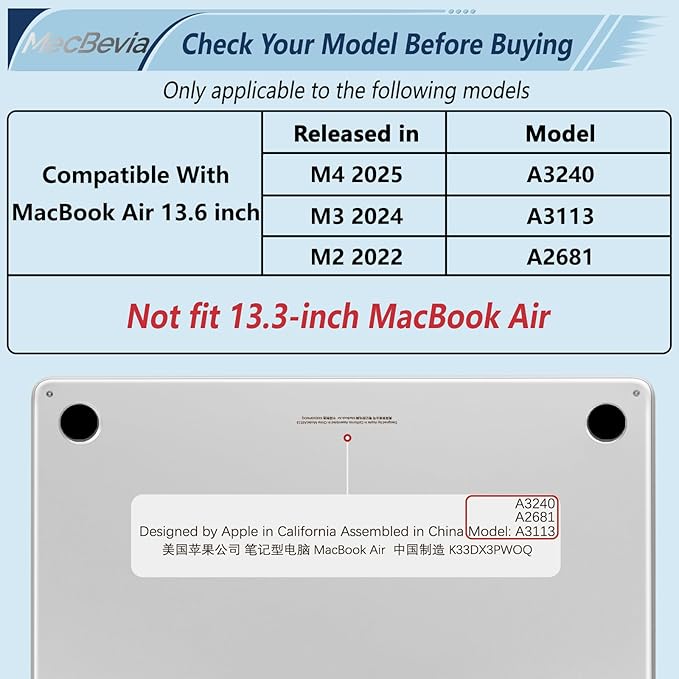 Compatible with MacBook Air 13.6 inch Case, M4 A3240/M3 A3113/M2 A2681 (Released 2025 to 2022), Hard Shell, Keyboard Cover, Screen Protector, Webcam Cover & Type-C Adapter, Pink Marble