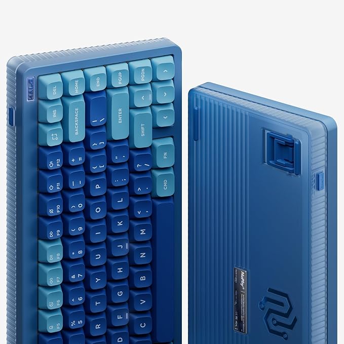 nuphy Halo75 V2 Mechancial Gaming Kyeboard,75% Wireless Hot Swappable Bluetooth Keyboard,83 Kyes RGB Backlit Keyboard,Support Bluetooth/2.4GHz/USB-C (Blue, Mint (37gf))
