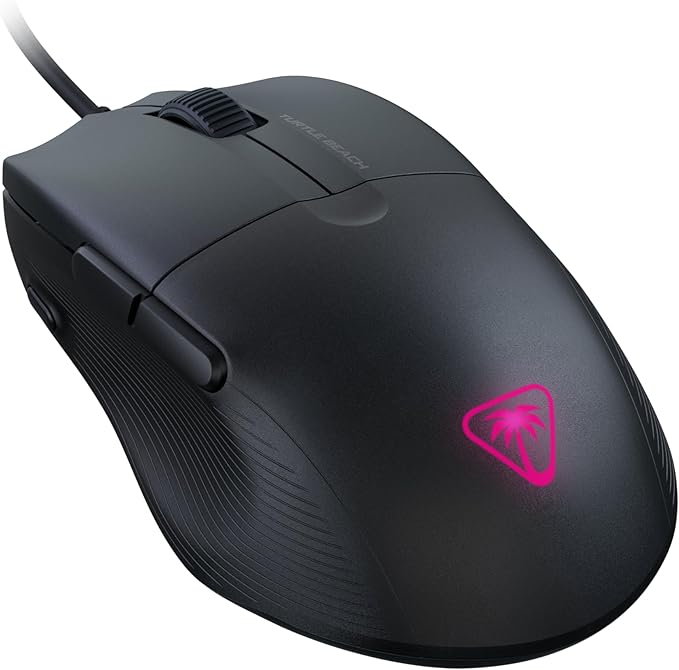 Turtle Beach Pure SEL - Ultra-Light Ergonomic RGB Gaming Mouse, 8K DPI Optical Sensor, Mechanical Switches, Pretension System, Pure PTFE Glides, RGB Illumination – Black