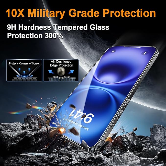 OneFish Screen Protector Privacy Glass for iphone 11/Xr, Anti-Spy Tempered Glass Private,Edge Protection Screen Protector with Installation Frame,9H Hardness Scratch Resistant, Bubble Free, 2 Packs.