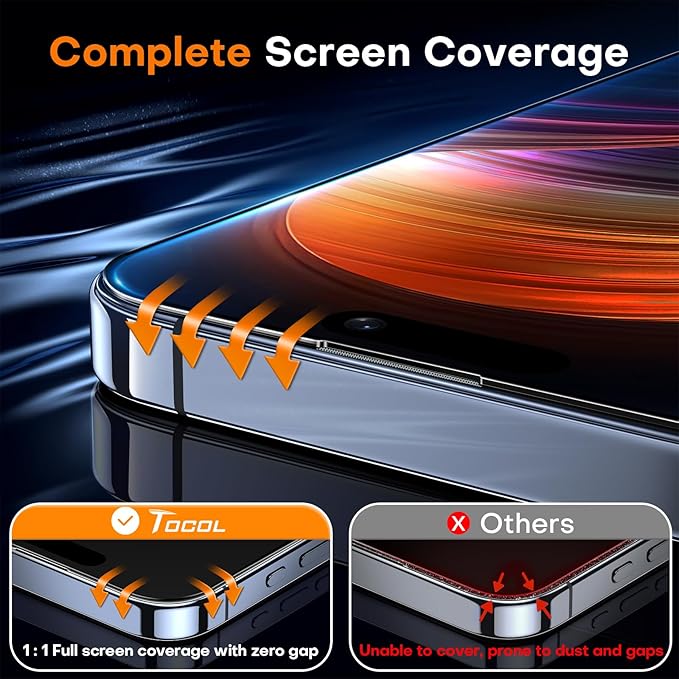 TOCOL for iPhone 11 Privacy Screen Protector True 25°Anti Spy 9H+ Hardness Tempered Glass for iPhone iPhone 11 Full Coverage Screen Protector Easy Installation 2 Pack