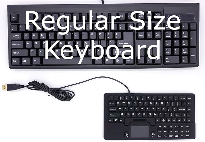 DSI Waterproof Mini Keyboard with Touchpad IP68 Washable Silicone KB-JH-IKB89