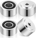 Facmogu 4PCS Silver Aluminum Alloy Speaker Isolation Feet, Turntable Isolation Pad for Reduce Vibration & Resonance, Speaker Spike Pads with Non-Slip Rubber Ring for Amplifier HiFi Devices Recorder CD