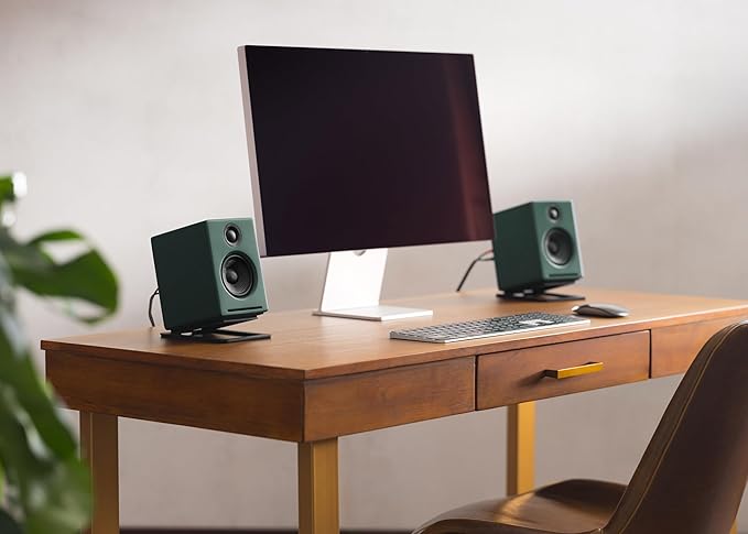 Audioengine A2+ Desktop 24 Bit Limited Edition Wireless Bluetooth Desktop Speakers - 60W Computer Speakers for Music and Gaming Accessories