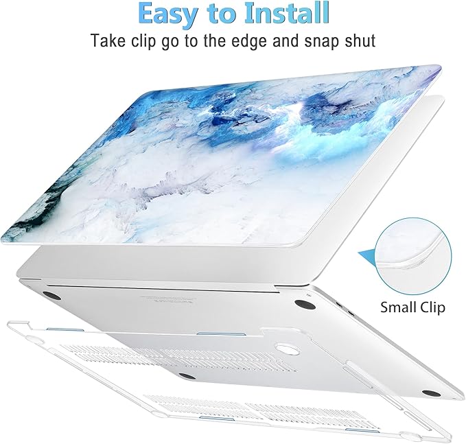 Mektron for MacBook Air 13 Case A1466/A1369, Snap-on Plastic Hard Shell Cover - Image 3