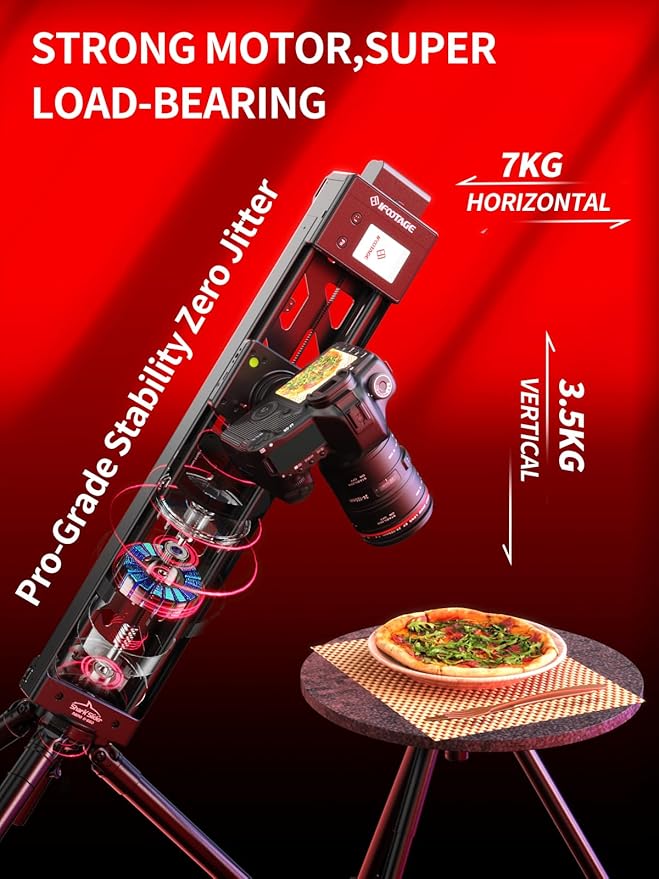 IFOOTAGE Shark Slider Nano II 660 Motorized Camera Slider - 26" Multi-Axis Pan Slider for DJI RS 2/RS3 Pro/RS 4/RS 4 Pro Gimbals, 15.4lbs Payload, 360° Panoramic, 6 Modes, Phone/Camera Compatible
