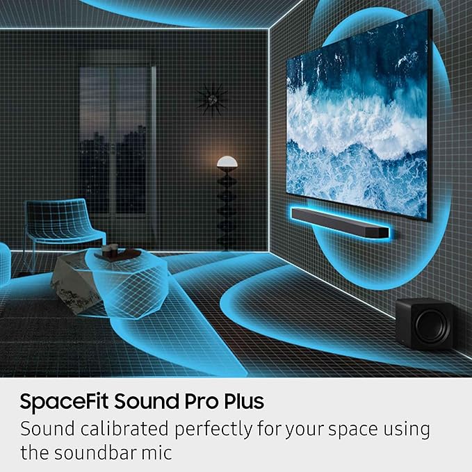 Samsung Q990F 11.1.4ch Q Series Subwoofer + Rear Speaker, Wireless Dolby Atmos, Q-Symphony, Game Mode Pro, Adaptive Sound (HW-Q990F, 2025)