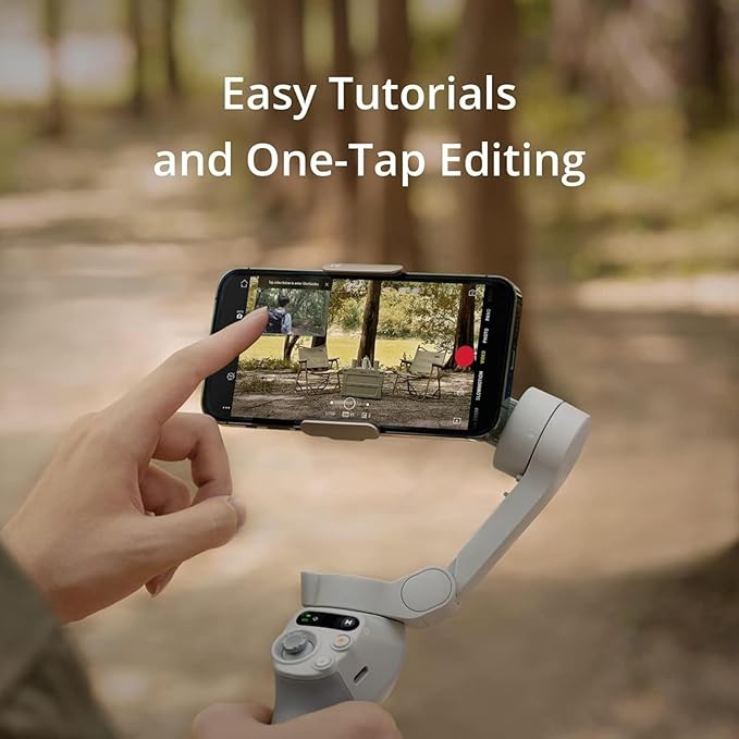 DJI Osmo Mobile SE, 3-Axis Phone Gimbal for iPhone, Android, Built-in Tripod, Selfie Stick, Gimbal Stabilizer for iphone, Andriod, ActiveTrack 6.0, Vlogging Stabilizer for Youtube, TikTok, Travel