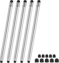 PATIKIL 5 Pcs Stylus Pens for Touch Screens, 2 in 1 High Sensitivity Universal Pen Capacitive Stylus for Phone Tablets Laptop Touch Screen Devices, Silver