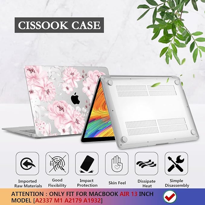 CISSOOK Compatible with MacBook Air 13 inch Case M1 Chip 2021 2020-2028 Release - Image 6