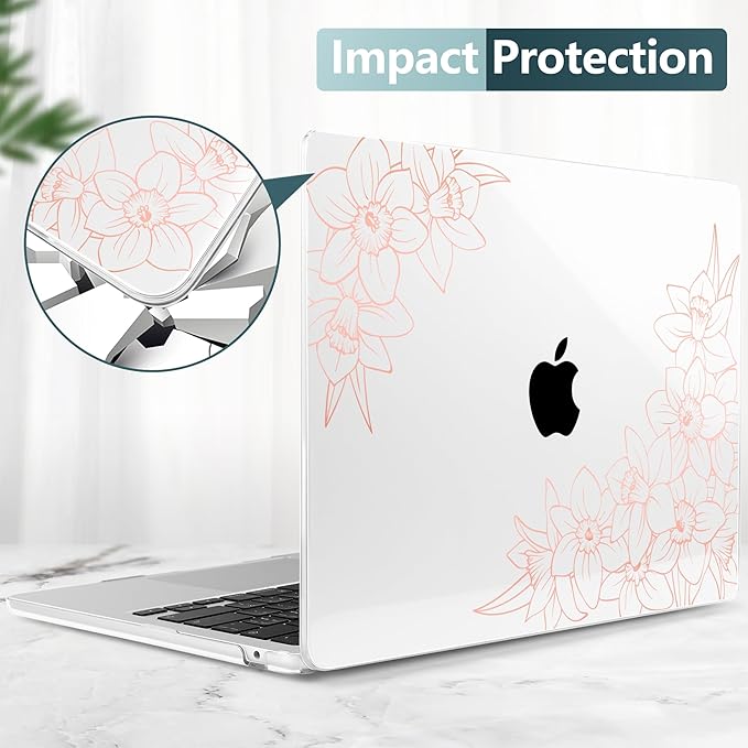 TWOLSKOO Compatible with M4 MacBook Air 13.6 inch Case 2025-2022 Release M4 - Image 6