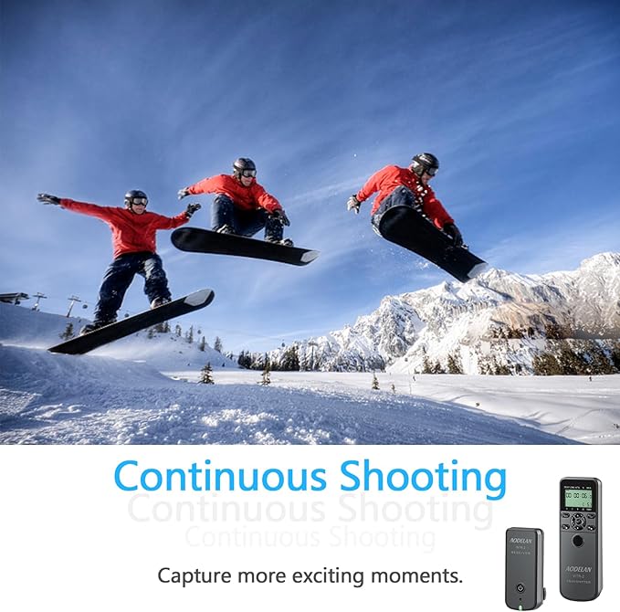 AODELAN Camera Remote Control - Wireless Shutter Release with Cords, Timer Controller for Sony a7riii a7rii a9 a200 a560 a700 a850 a900 a77 a99 A7 A7 II A7R, Replace RM-L1AM and RM-SPR1