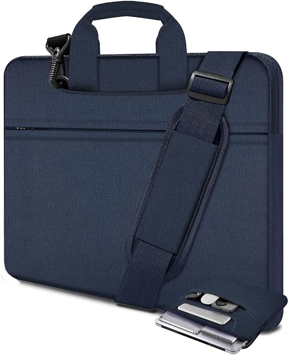 Universal Laptop Shoulder Bag 13-17.3 Inch Shockproof Briefcase with Multi-Pockets & Adjustable Strap for MacBook Pro/Air