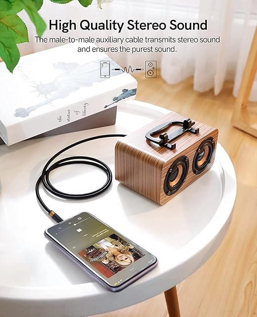 Aux Cord, Audiophile 3.5mm Stereo Audio Cable [0.75m (2.5 Feet), Silvered-Plated Copper core], Unbreakable and Great for Laptop, Tablets,Headphones, Cars and More.