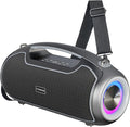 Portable Bluetooth Speakers Wireless, 200W Peak Loud Sound and Deep Bass for Party, IP65 Waterproof Outdoor Speaker w/ 2*Subwoofer/Tweeter/DSP/Bass Boost/Fast Charging/TWS/TF/USB/AUX, 24H Playtime