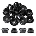 25 Pcs Cable Grommet, Snap Bushing 3/4" (19 mm) Mounting Diameter, Flexible Petal-Shaped Buckle Round Nylon Desk Grommet for Wires Through Countertop Cord Organizer and Protection, Black