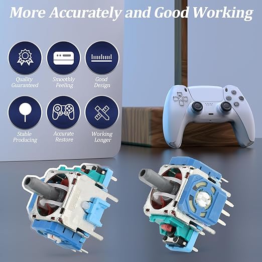 for PS5 Joysticks Replacement for Sony PlayStation 5 PS5 Controller Joystick Replacement for PS5 Analog Stick Replacement Module Potentiometer for PS5 Joystick Thumb Stick Replacement Part (2Pack)