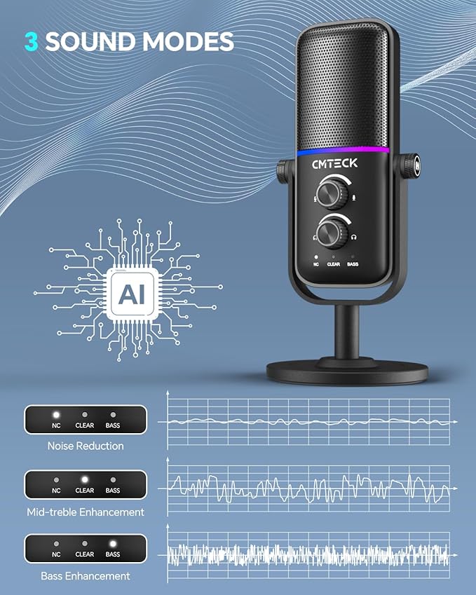 CMTECK USB Microphone for PC, Laptop – Computer Microphone - Image 3