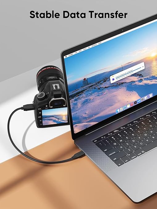 CableCreation 1FT*3 USB C to Micro B Cable,10Gbps Speed External Hard Drive Braided,USB 3.1 Type C to Micro B Work for iPhone 15/16,Seagate WD Westgate My Passport,MacBook Pro, iPad/Tablet,Black