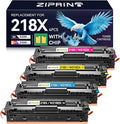 218X Toner Cartridges 4 Pack with Chip - 3301fdw Compatible Replacement for HP 218A 218X Color Laserjet Pro MFP 3301fdw 3301sdw 3201dw 3301cdw Printer High Yield W2180A (Black Yellow Magenta Cyan)