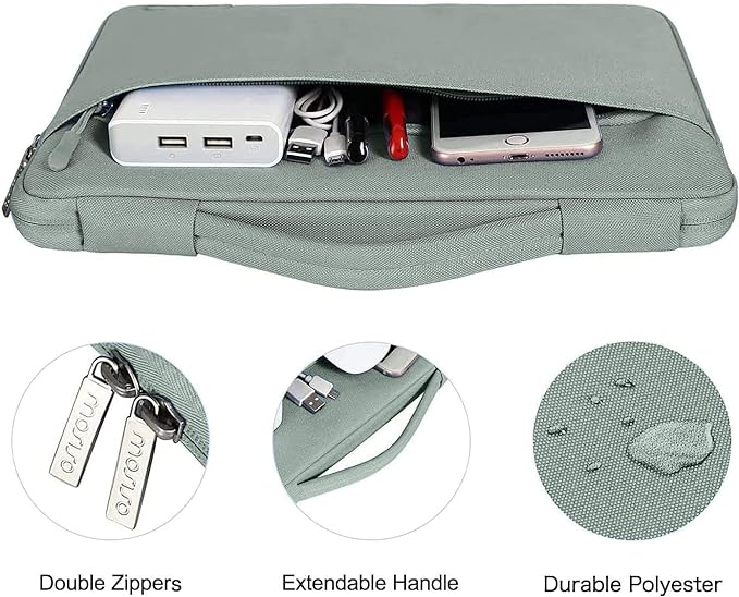 MOSISO Compatible with MacBook Air 13 inch Case 2025 2024 2023 2022 M4 A3240 M3 A3113 M2 A2681, Hard Shell&Sleeve Bag&Keyboard Skin&Webcam Cover&Screen Film for MacBook Air 13.6 inch, Antique Green