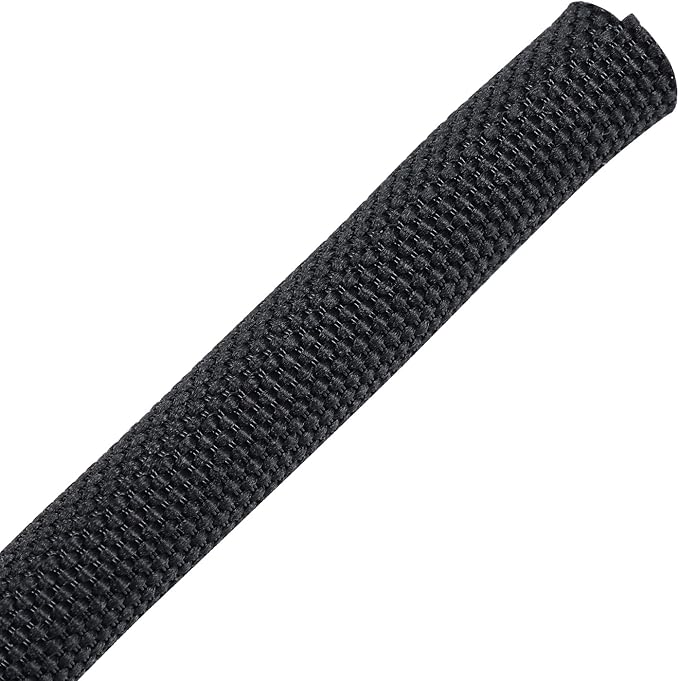 Automotive Wire Sheathing Split Wire Loom Braided Mesh Woven Cable Sleeve for Wires/Cable Cord Protector (5/16" - 65 Feet)