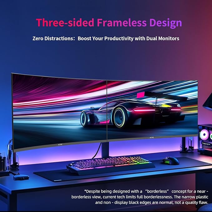 KTC 32Inch 240Hz Curved Gaming Monitor, 1000R VA, QHD(2560x1440p), 4000:1 Contrast, Support FreeSync GSync, HDMI2.0(144hz)/DP1.4(240hz)/Earphone, Tilt, Xbox PS5 Switch, 2K Computer Monitor for Gamer