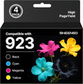 923 Ink Cartridges for HP Printers Replacement for HP Ink 923 923XL 923e Use with OfficeJet Pro 8135e 8130e 8139e 8138e 8122e 8120 8124e 8125e 8130 8132e 8134e Printer (Black Cyan Magenta Yellow)