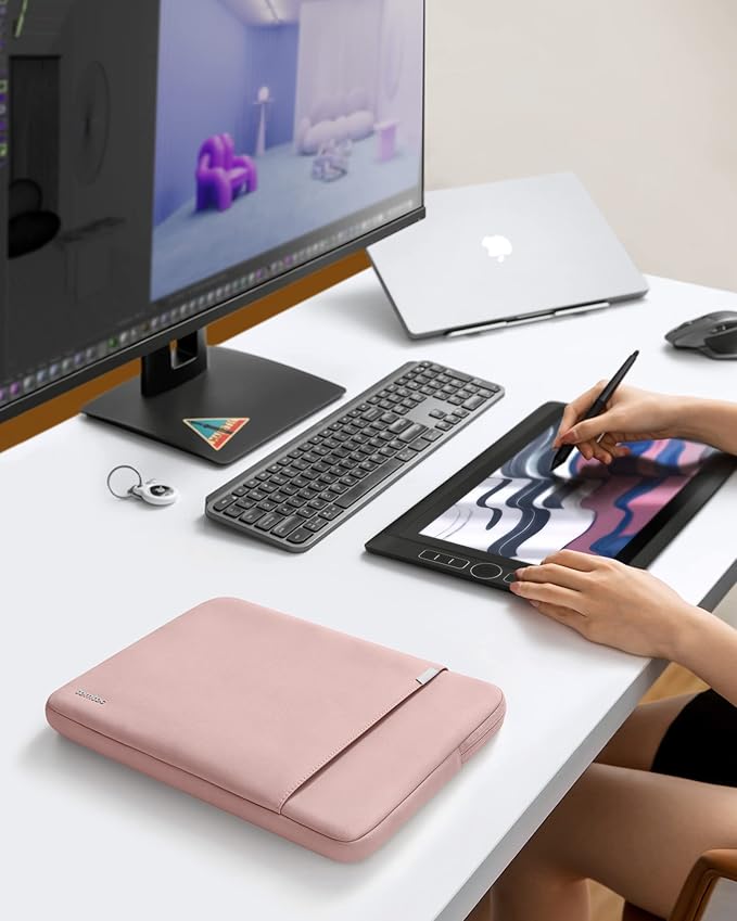 tomtoc 360° Protective Laptop Sleeve for 16-inch MacBook Pro M4/M3/M2/M1 Pro/Max A3403 A3186 A2991 A2780 A2485 A2141 2024-2019, Dell XPS 16 Laptop, Water-Resistant MacBook Case with Accessory Pocket