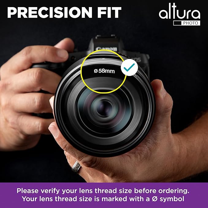 Altura Photo 58mm Lens Filter Kit - Multi-Coated UV Protector, CPL Polarizing and ND Neutral Density Filters + Case for Camera Accessories & Lenses