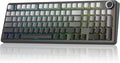 x Aula F99 Pro Wireless Mechanical Keyboard with Knob,Tri-Mode BT5.0/USB-C/2.4GHz Hot Swappable Keyboard,Pre-lubed Switches,Gasket Structure,RGB Backlit Computer Gaming Keyboards (Side Printed Black)