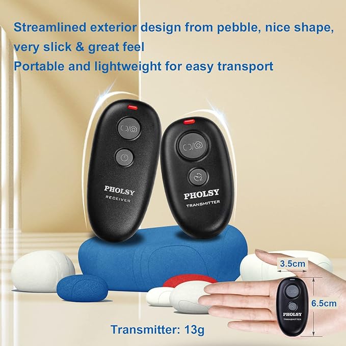 PHOLSY for Sony Shutter Release S8 Wireless Remote Shutter for Sony a1 a9 a9-ii a7 a7 ii iii iv, 7R-ii a7R-iv a7S a7S-iii ii, a6600 a6500 a6100 RX100M6 RX100M7 HX99 HX90 HX350 Replace Sony RM-SPR1