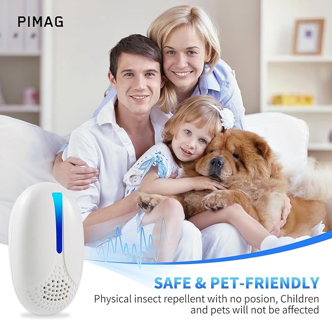 2025 Upgraded Version Ultrasonic Repeller Indoor, Mouse Traps Repellent Plug in, Pest Control, Repellent Roach, Rodent, Mouse, Bugs, Mosquito, Spider, Ant for Home,Kitchen, Office, Warehouse 6 Packs