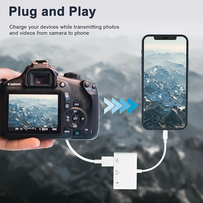 USB C to 3.5mm Jack Headphone Adapter with Charger OTG Cable Adapter, Type C to Aux Audio Earphones Splitter for Samsung Galaxy S22 Ultra S21 S20 i-Pad Pro Air Pixel 4 Laptops