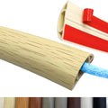 3.3ft Self Adhesive Floor Cord Cover,Heavy Duty Soft PVC Cable Protector and Extension Cord Hider,Cord Management System to Hide Wires on Floor,Cable Cavity:0.61" (W) x 0.32" (H) Beige