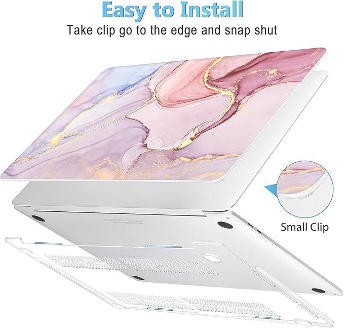 Mektron for MacBook Air 13 Case A1466/A1369, Snap-on Plastic Hard Shell Cover - Image 3