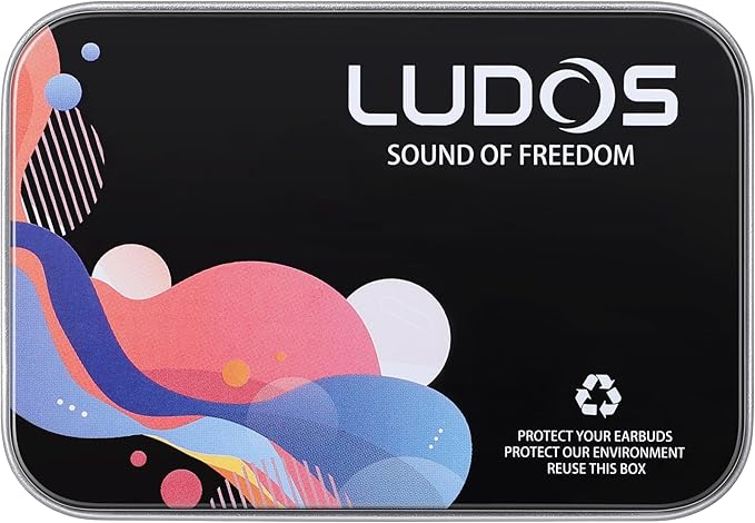LUDOS Ultra Wired Earbuds in-Ear Headphones, 5 Years Warranty, Earphones with Microphone, Noise Isolating Ear Buds, Memory Foam for iPhone, Samsung, School Students, Kids, Women, Small Ears - White