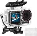 OKFUN 50M/164FT Waterproof Housing Case Compatible for DJI Osmo Action 5 Pro Action4 Action3 Diving Protection Underwater Dive Cover Protective Shell with Bracket Accessories