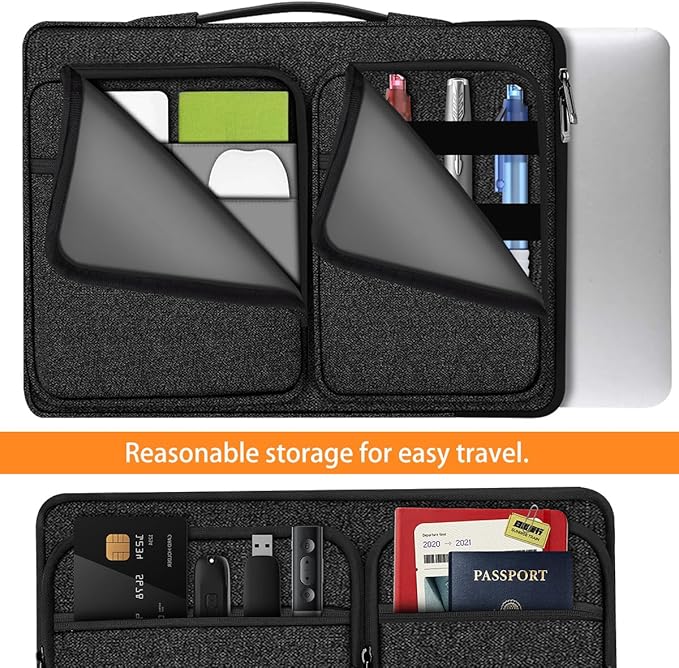 ZINZ Laptop Case 17 17.3 inches Sleeve Slim Briefcase Spill-Resistant Handbag for Most Popular 17" 17.3" Notebooks，B01K01