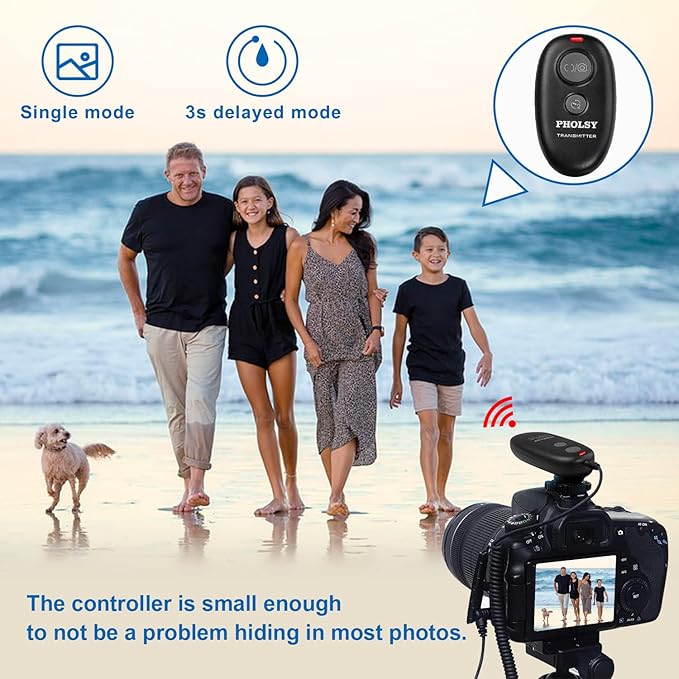 PHOLSY O6 for Olympus Shutter Release RM-UC1 Camera Remote Control Trigger for Olympus OMD EM1, EM5 II, EM10 II, Pen-F, EPL8, EPL7, EPL6, EPL5, EPL3, EPL2, EP5, E600, E620, 590UZ, 810UZ, XZ-2
