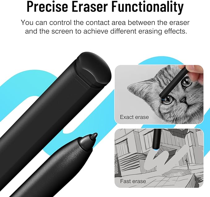 Magnetic Stylus Pen for Remarkable 2 Pen with Eraser, Digital Replacement Pen for Remarkable 2 Stylus Alternative Marker Plus, 4096 Pressure Sensitivity, Palm Rejection, Tilt Support with 5 Pen Tips